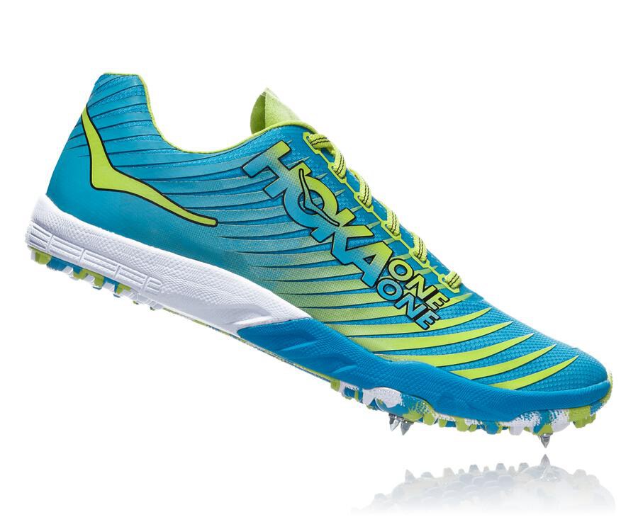 Zapatillas Atletismo Hoka One One Mujer - Evo Xc - Azules/Verde - WFP704685